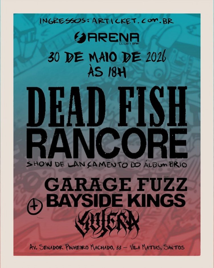 Dead Fish e Rancore se encontram em noite que celebra o hardcore nacional em Santos